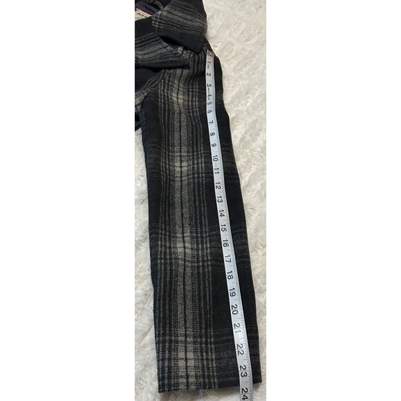 Old Navy Double-Breasted Plaid Peacoat Jacket Polyester Blend Women's Size Small - Picture 9 of 16